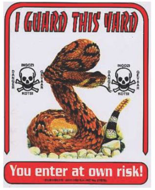 Various I'm On Guard Signs