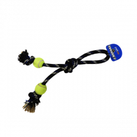 Tugger's Rope Toy - Double Knot with Tennis Balls