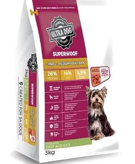 Ultra Dog Superwoof Small-Med Adult beef & rice